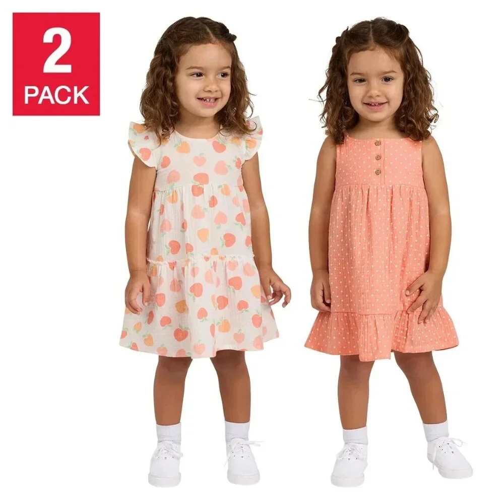 Koala Baby Girls Size 12 Months 2 Pack Dress Sundresses & Diaper Covers NWT Pink - Picture 1 of 5
